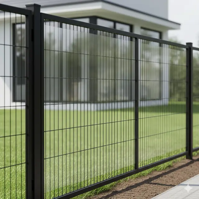 Pagar Wire Mesh Berlapis Polycarbonate (Gemini AI)