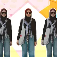 Mix and match mom jeans untuk cewek berhijab. (Image: dhaturembulan/instagram. DI: Muhammad Iqbal Nurfajri)