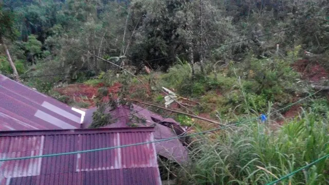 43 rumah terancam longsor atau gerakan tanah di Banjarnegara. (Foto: Liputan6.com/BPBD BNA/Muhamad Ridlo)