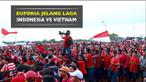Suasana Stadion Pakansari jelang laga semifinal Piala AFF 2016 antara Timnas Indonesia melawan Vietnam.
