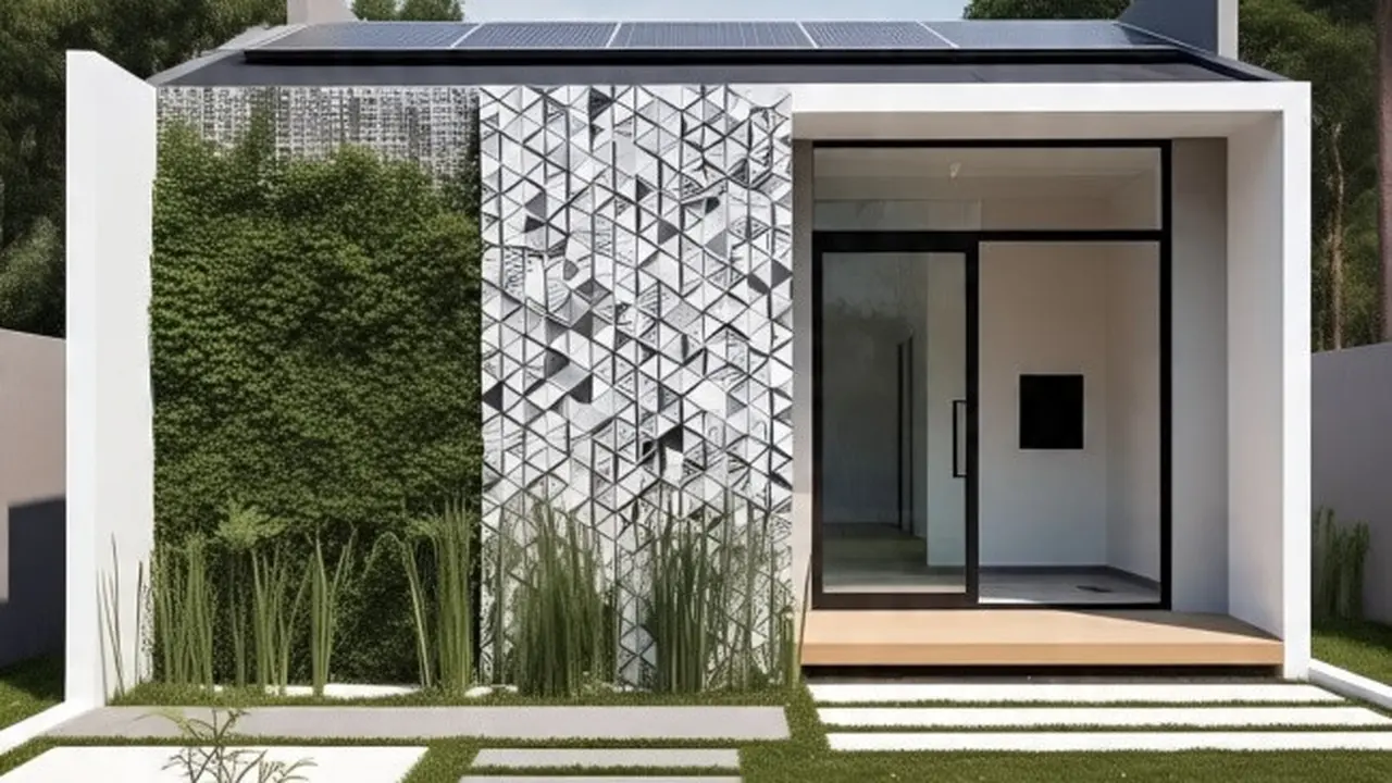 Ilustrasi Model Rumah Minimalis dengan Roster (Sumber: Meta AI)
