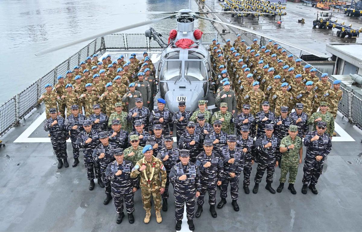 FOTO: 120 Prajurit TNI AL Kembali ke Tanah Air Usai Misi Perdamaian PBB di Lebanon