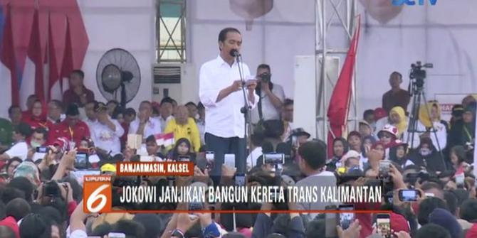 Jokowi Janjikan Bangun Kereta Trans-Kalimantan