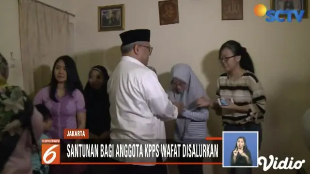 KPU Salurkan Santunan untuk Keluarga Anggota KPPS yang Meninggal Dunia