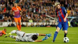 Di La Liga Spanyol, Lionel Messi sudah mencetak 26 hattrick bersama Barcelona. (Action Images via Reuters/John Sibley)