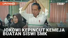 Presiden Jokowi Pakai dan Banggakan Kemeja Buatan Siswi SMKN 4 Jambi