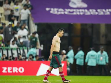 Timnas Meksiko harus mengangkat koper lebih dulu dari perhelatan akbar Piala Dunia 2022 di Qatar. (AP/Julio Cortez)