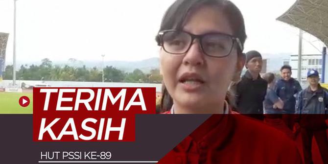 VIDEO: Ucapan Terima Kasih Ratu Tisha pada HUT PSSI Ke-89