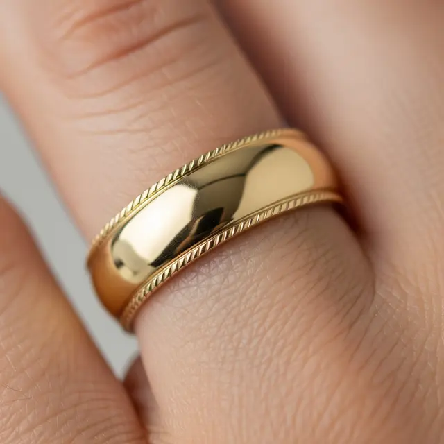 Model Cincin Emas Polos yang Tidak Mudah Turun Harga (AI)