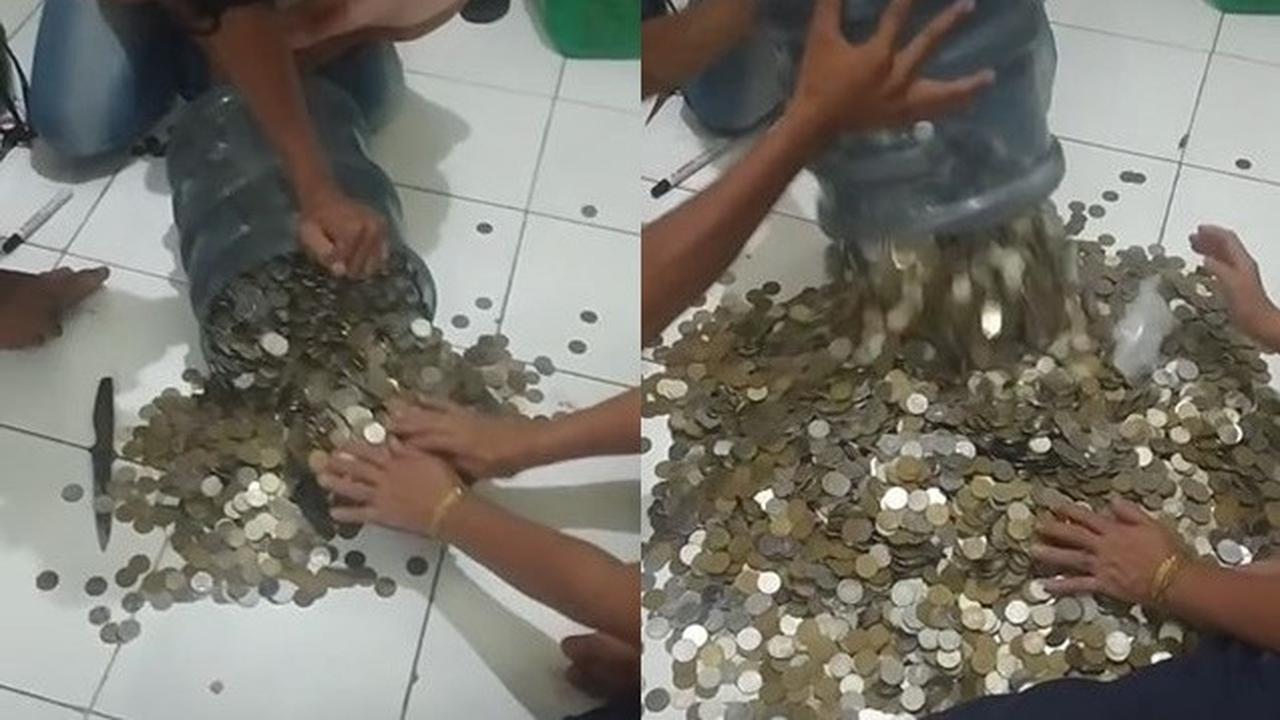 Viral Bongkar Tabungan dalam Galon Selama 2 Tahun, Isinya Belasan Juta