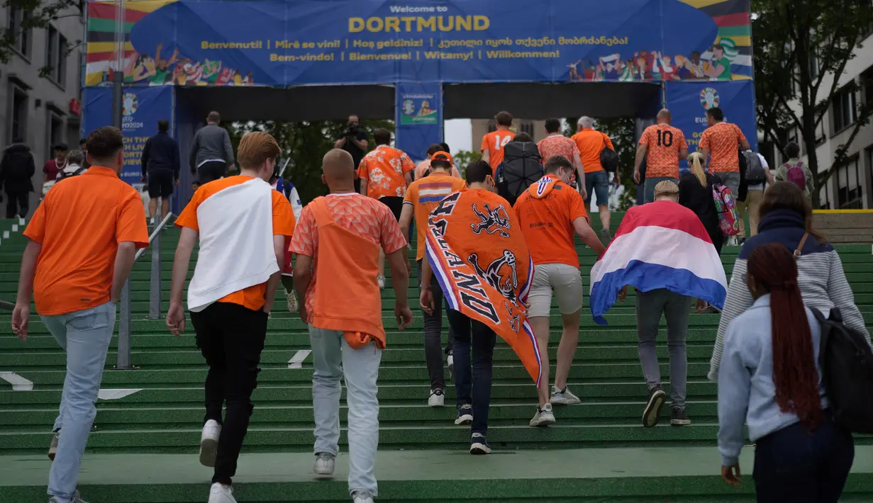 Belanda dan Inggris akan melakoni laga semifinal Euro 2024. (AP Photo/Markus Schreiber)