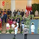 Potret Artis di Upacara Penurunan Bendera HUT RI ke-81