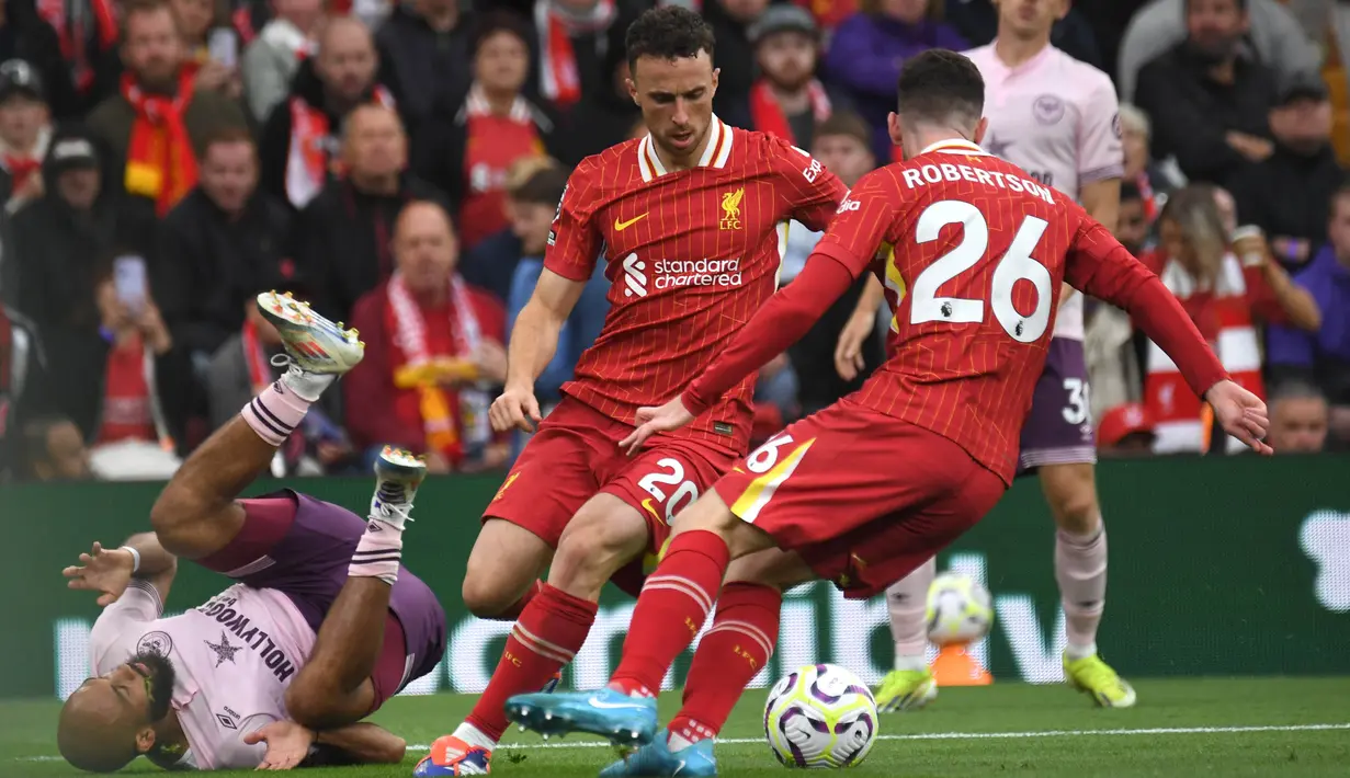 Menjamu Brentford, Liverpool tampil dominan. (AP Photo/Rui Vieira)