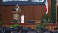 Kepala BNN , Komjen Pol Marthinus Hukom,saat memberikan Kuliah Umum Pencegahan dan Pemberantasan Penyalahgunaan dan Peredaran Gelap Narkotika (P4GN) di Auditorium Widya Sabha, Universitas Udayana, Badung, Bali. (Dok: BNN)