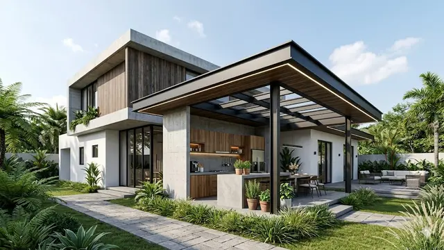 Model Atap Dapur Sambung Rumah Minimalis