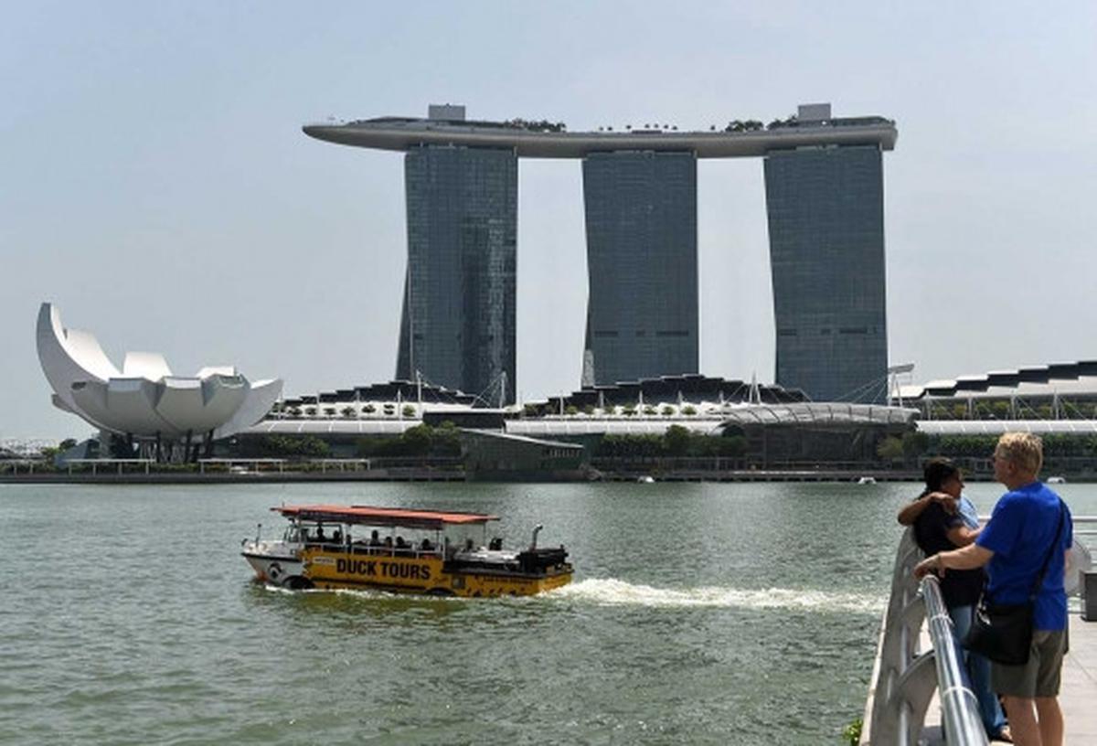 Pemandangan Singapura terbebas kabut asap setelah diguyur hujan