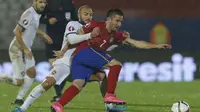 Timnas Portugal saat berduel dengan Serbia (Reuters)