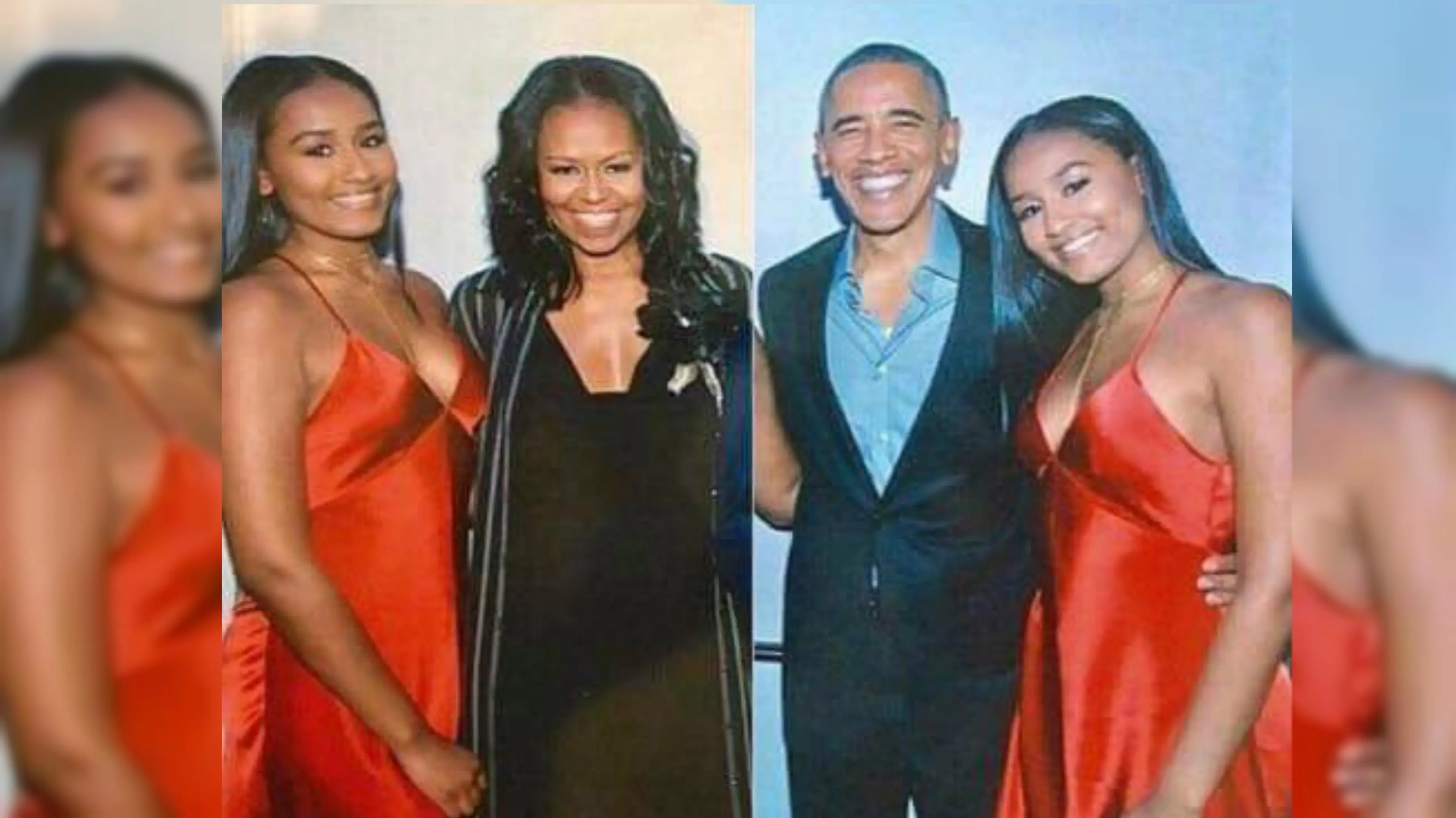 Sasha Obama bersama Barrack dan Michelle. (Twitter/ @TheRealTeeMarie)