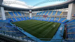 Suana Stadion Batakan sebelum laga leg kedua semifinal championship series BRI Liga 1 2023/2024 antara Borneo FC melawan Madura United, Minggu (19/05/2024). (Bola.com/Bagaskara Lazuardi)