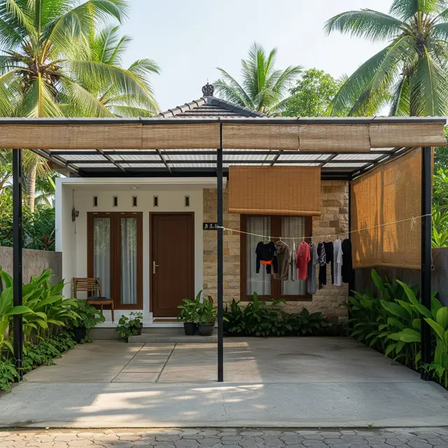 9 Desain Carport Multifungsi Bisa untuk Jemuran, Solusi Hemat Lahan