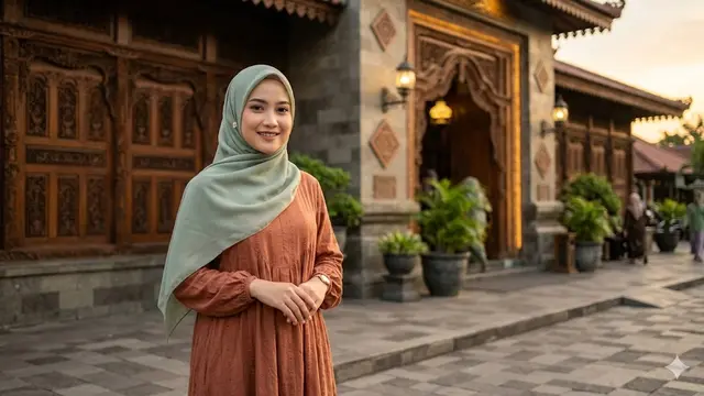 Warna Hijab yang Cocok untuk Gamis Earth Tone