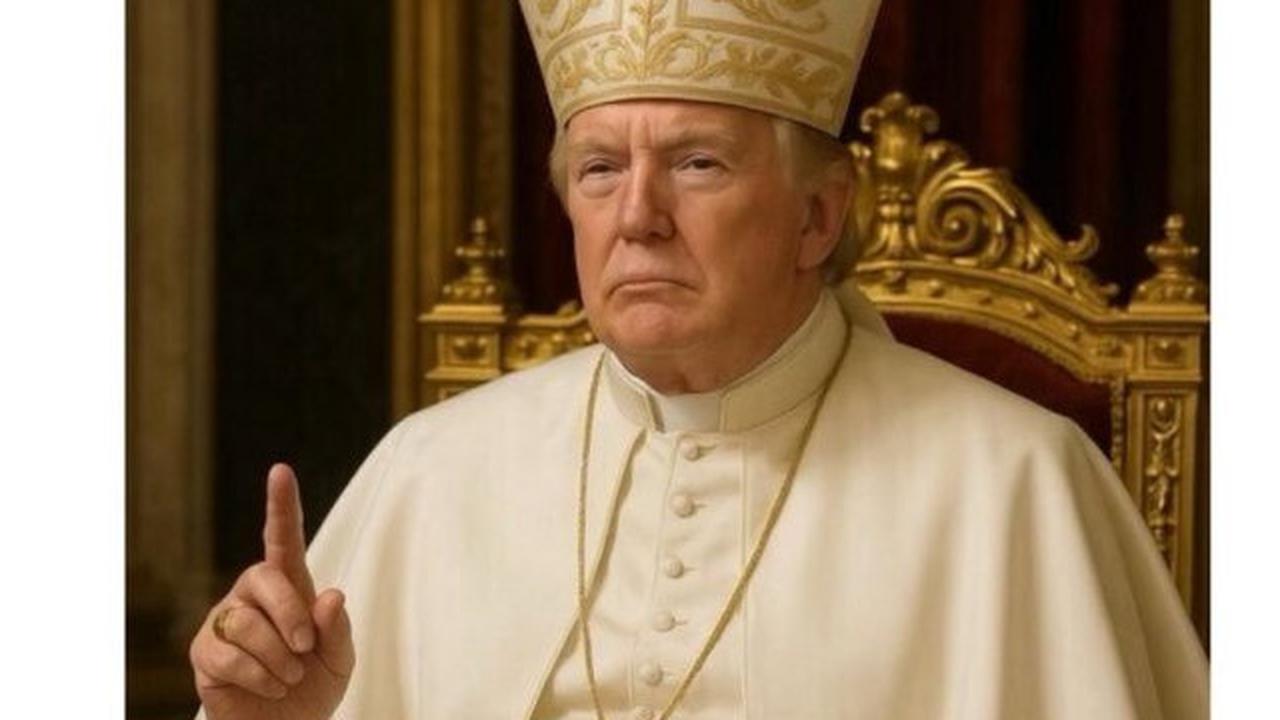 Donald Trump Unggah Foto Dirinya Jadi Paus Jelang Konklaf, Jari Telunjuknya Jadi Sorotan