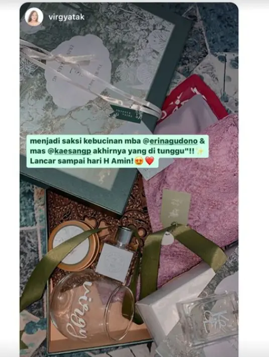 Sempat sembunyikan soal hubungan keduanya, Erina Gudono dan Kaesang Pangarep mengejutkan publik saat unggah foto prewedding. Jadi saksi perjalanan cinta Erina dan Kaesang, Syafaniar Virgyen sahabat Erina Gudono ungkap pernah jadi saksi kebucinan pasangan yang terpaut usia 1 tahun itu. Jadi bridesmaid di pernikahan Erina dan Kaesang, Syafaniar ikut bahagia atas pernikahan sahabatnya itu. (Liputan6.com/IG/@erinagudono)