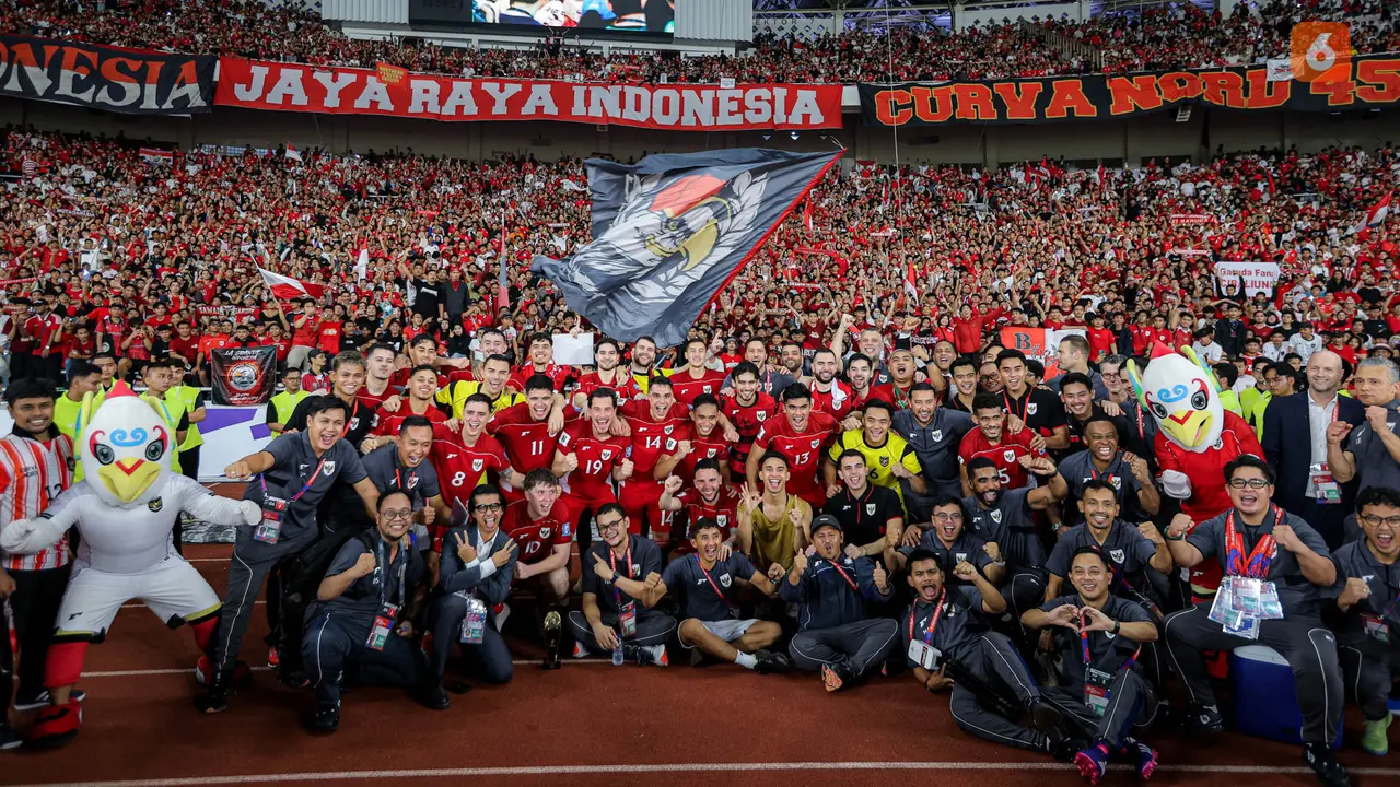 Foto: Ragam Ekspresi Pemain Timnas Indonesia Rayakan Kemenangan Atas Bahrain, Skuad Garuda Jaga Asa Lolos ke Piala Dunia