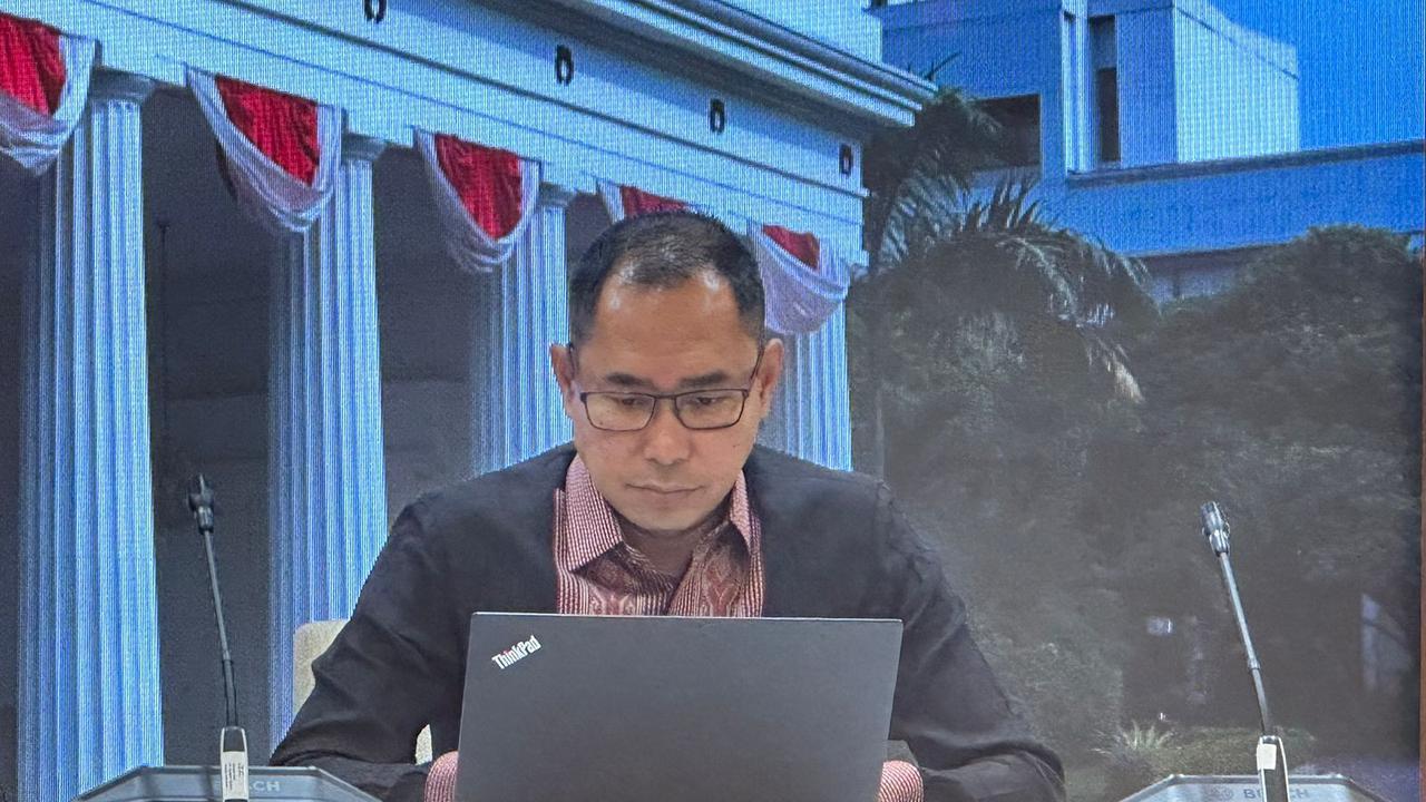 Direktur Pelindungan WNI dan BHI Judha Nugraha dalam press briefing pada Jumat (29/9/2023). (Liputan6/Benedikta Miranti)