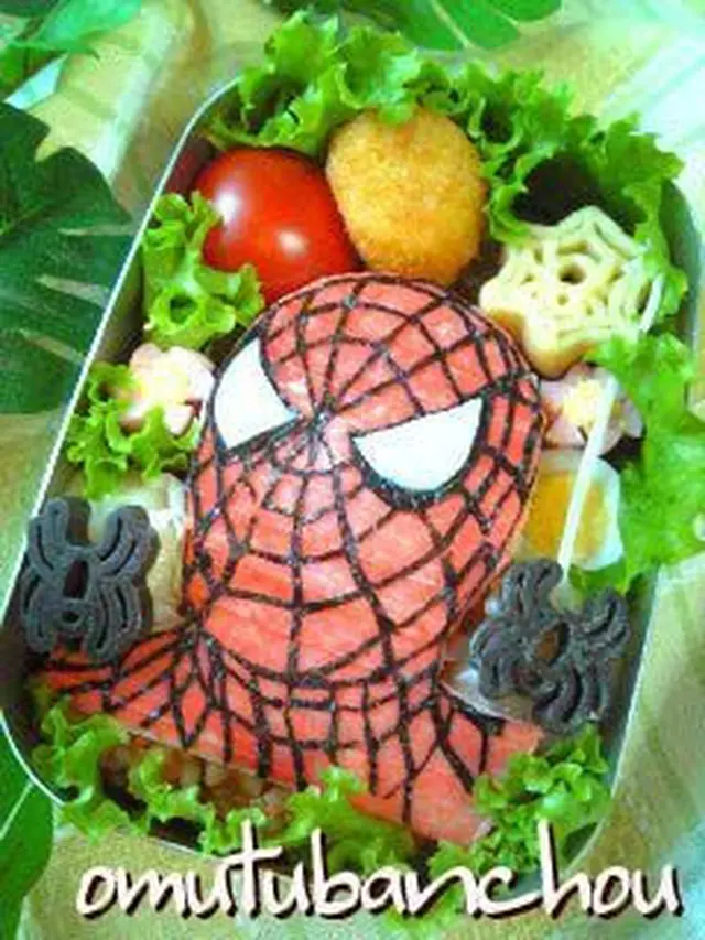 6 Kreasi Bento Bentuk Spider-Man Ini Unik, Sayang untuk Dimakan