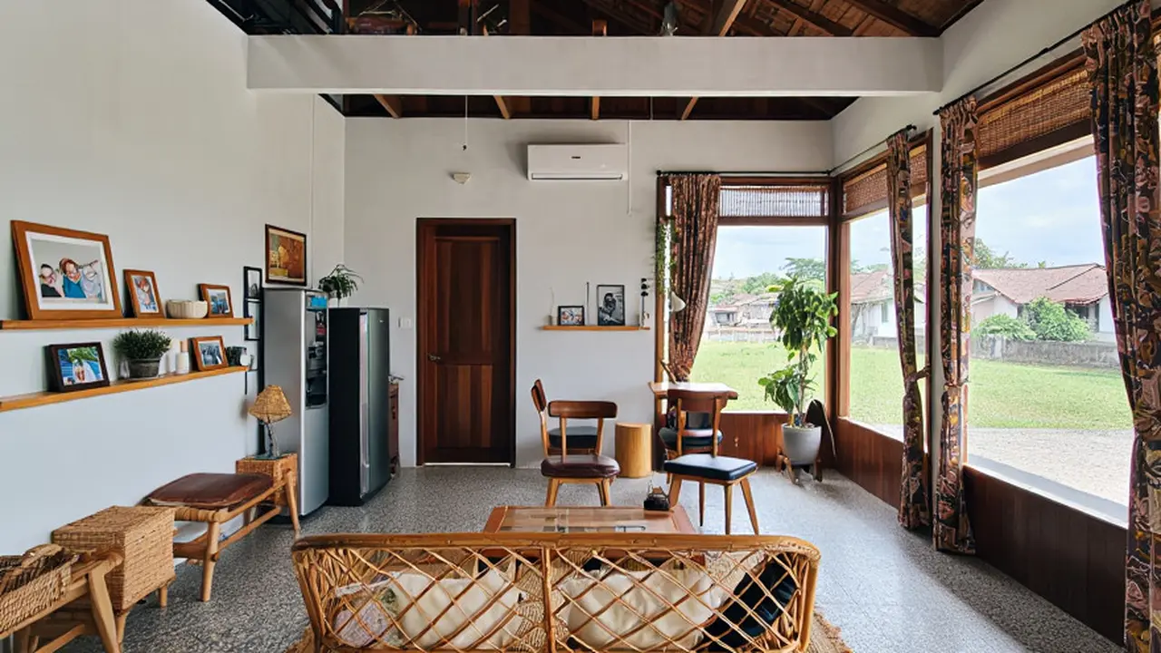 Desain Interior Rumah Sederhana di Kampung, Nuansanya Bikin Nostalgia/Reve AI