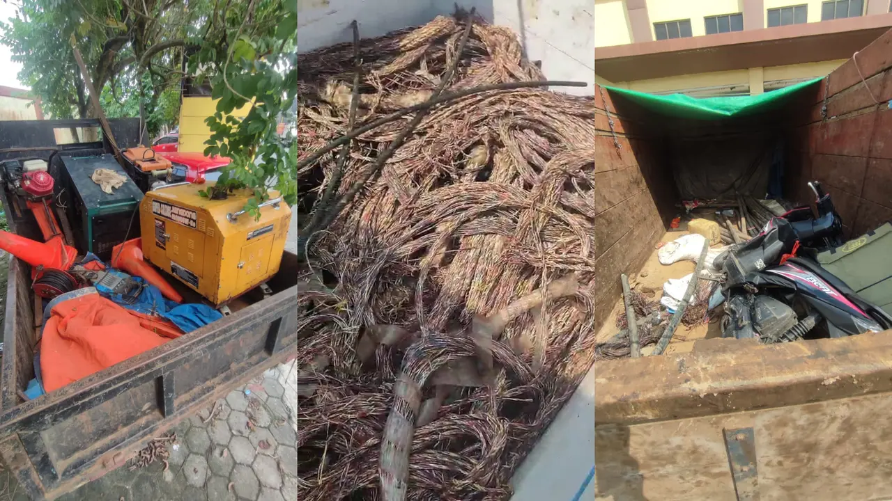 29 Anggota Sindikat Pencuri Kabel Telkom Diciduk di Lampung, Polisi Bongkar Modus Bak Proyek Jalan