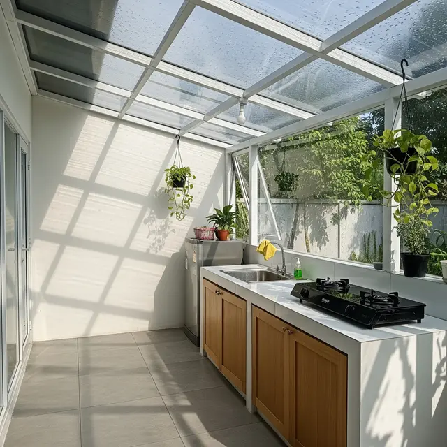 9 Inspirasi Dapur Sempit tapi Rapi dengan Pencahayaan Alami, Desain Efisien