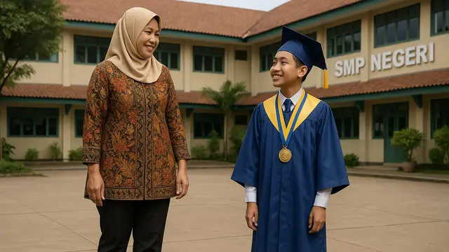 Model Batik untuk Datang ke Wisuda Anak/via AI
