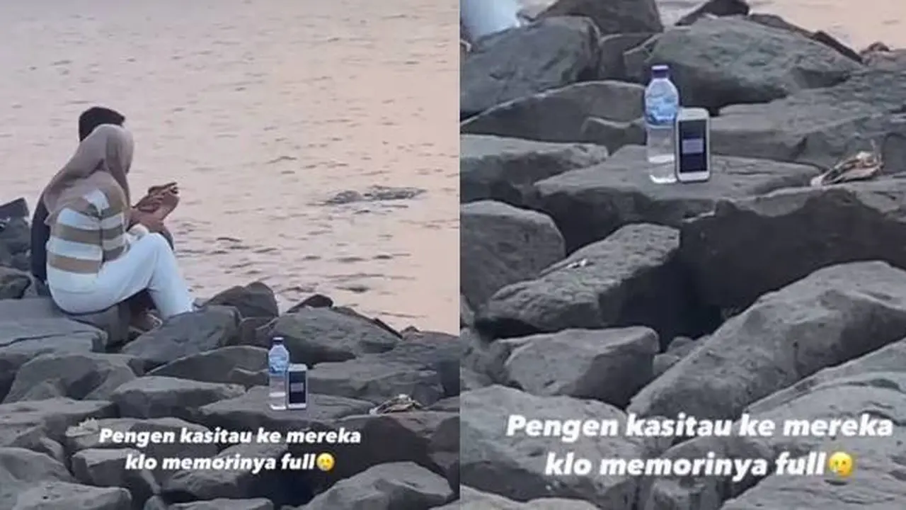 Kocak, Pasangan Kekasih Abadikan Momen di Tepi Pantai Ini Malah Gagal Romantis