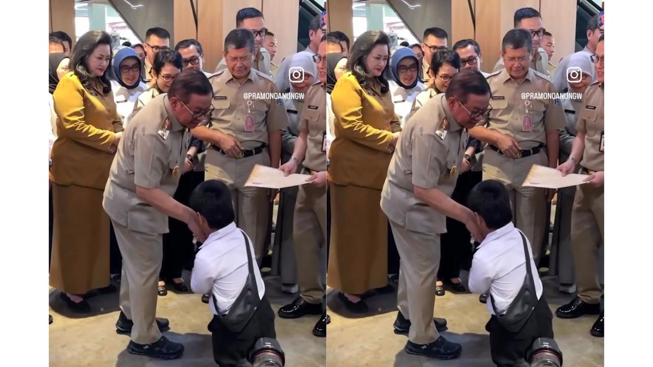 Zidan Pemuda Viral Diajak Ngobrol Gubernur Pramono Sampai Cium Tangan di Job Fair Penyandang Disabilitas 2025, Kini Bekerja di Transjakarta