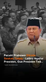 Pecah! Prabowo Dikode Seskab Teddy : Letkol Ngatur Presiden, Gue Presiden Ted..