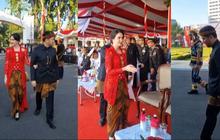 Cantiknya Arumi Bachsin Berkebaya Merah Dampingi Emil Dardak Ikuti Upacara HUT RI Ke-79 di Surabaya