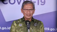 Juru Bicara Pemerintah untuk Penanganan COVID-19 di Indonesia, Achmad Yurianto saat konferensi pers Corona di Graha BNPB, Jakarta, Senin (1/6/2020). (Dok Badan Nasional Penanggulangan Bencana/BNPB)