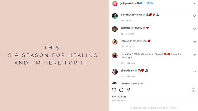 Unggahan Jada Pinkett Smith. (Instagram/ jadapinkettsmith)