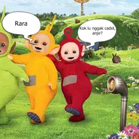 Media sosial lagi diramaikan oleh meme Teletubbies karena Lala ngomongnya nggak jelas, hahahaha!
