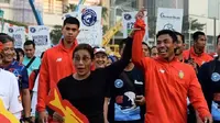 Susi Pudjiastuti Duet Bareng Lalu Muhammad Zohri Kampanye Makan Ikan buat Asian Games 2018