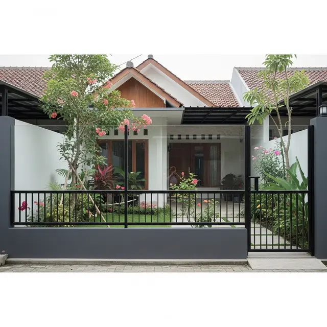9 Desain Pagar Rumah Minimalis Transparan Kombinasi Kaca dan Besi, Solusi Elegan