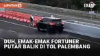 Sekelompok emak-emak bermobil terekam melanggar lalu lintas. Mereka membuka paksa pembatas jalan untuk putar balik di tol. Insiden terjadi di tol Indralaya-Palembang.