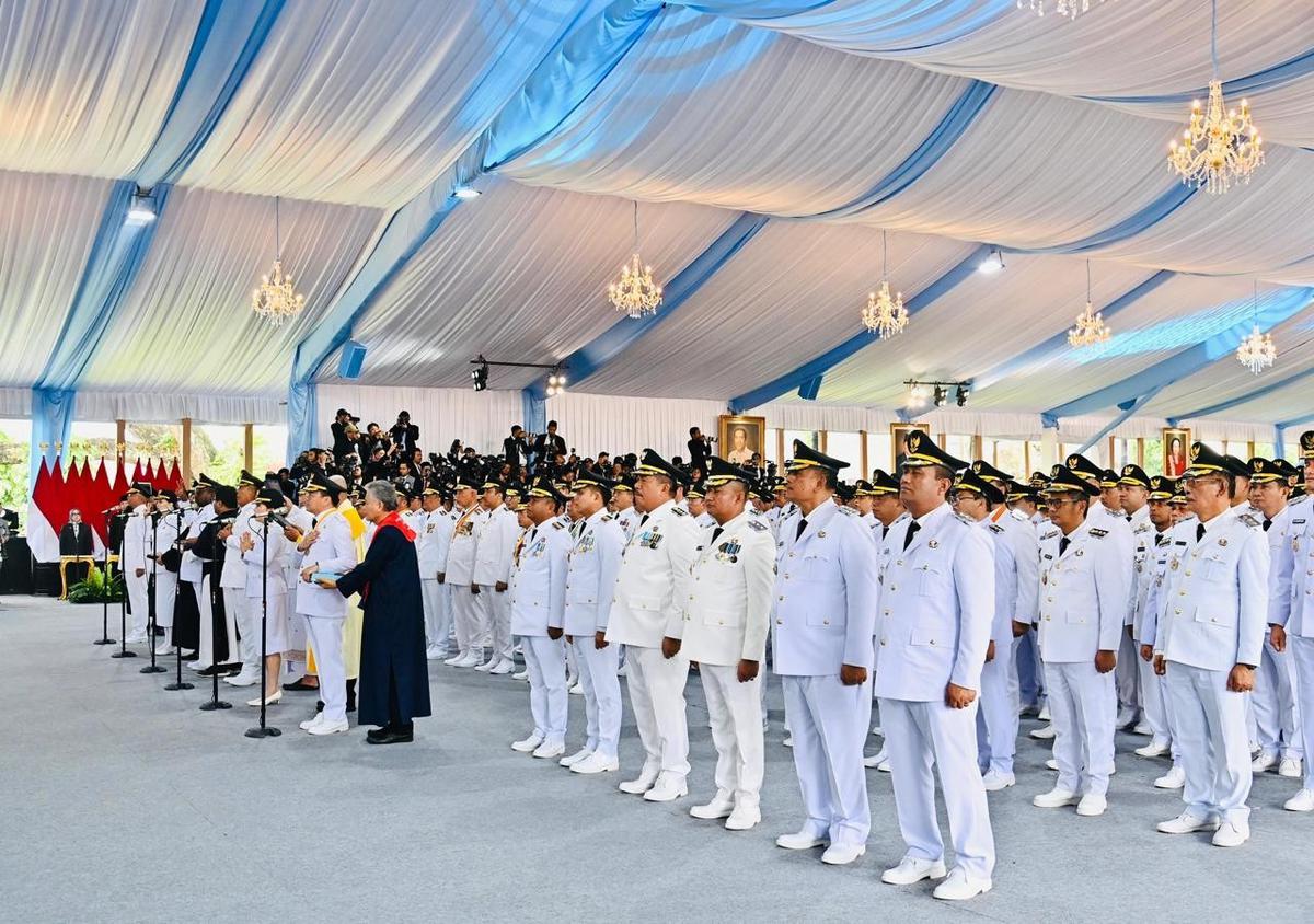 Prabowo lantik kepala daerah di Istana Merdeka