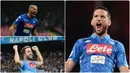 Penyerang Napoli, Dries Mertens, sukses mencetak golnya yang ke-122 dan mengejar Marek Hamsik sebagai pencetak gol terbanyak di Napoli. Berikut Dries Mertens dan pencetak gol terbanyak di Napoli. (kolase foto AFP)