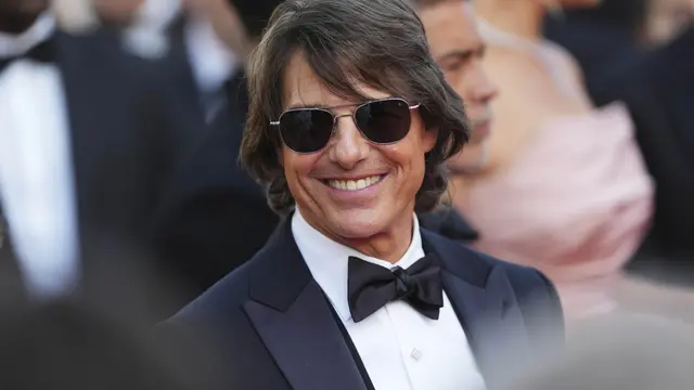 Tom Cruise dalam Festival Film Cannes 2025. ( Lewis Joly/Invision/AP)