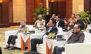 Menteri Keuangan Purbaya Yudhi Sadewa dalam konferensi pers APBN Kita di Kementerian Keuangan, Selasa (21/7/2026). (Liputan6.com/Christian)