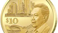 Singapura merilis koin khusus 10 dolar Singapura dalam rangka memperingati 100 tahun kelahiran mantan Perdana Menteri (PM) Lee Kuan Yew. Photo dok. Monetary Authority Singapore (MAS)