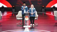 Pasangan calon Gubernur dan Wakil Gubernur Sulawesi Tengah nomor urut 2, Anwar Hafid dan Reny Lamadjido dalam debat Pilkada 2024. (Ist).